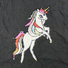 Load image into Gallery viewer, Girls H&amp;M, cotton tee / top, flip sequin unicorn, FUC, size 5-6,  