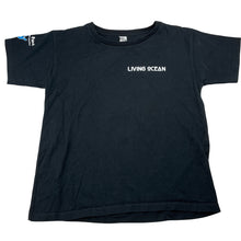 Load image into Gallery viewer, Unisex black, organic cotton tee / top, living ocean, EUC, size 10,  