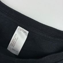 Load image into Gallery viewer, Unisex black, organic cotton tee / top, living ocean, EUC, size 10,  