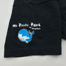 Load image into Gallery viewer, Unisex black, organic cotton tee / top, living ocean, EUC, size 10,  