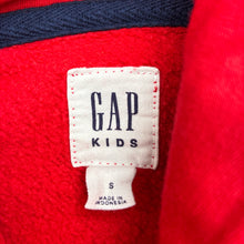 Load image into Gallery viewer, Unisex GAP, red fleece lined hoodie sweater, marks left sleeve, FUC, size 6-7,  