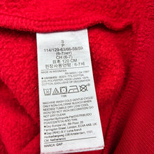Load image into Gallery viewer, Unisex GAP, red fleece lined hoodie sweater, marks left sleeve, FUC, size 6-7,  