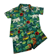 Load image into Gallery viewer, Boys Peter Alexander, Jurassic Park pyjama top &amp; shorts, wash fade, FUC, size 2,  