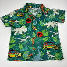 Load image into Gallery viewer, Boys Peter Alexander, Jurassic Park pyjama top &amp; shorts, wash fade, FUC, size 2,  