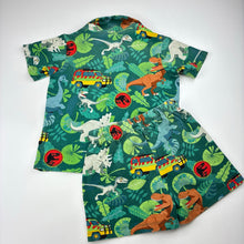 Load image into Gallery viewer, Boys Peter Alexander, Jurassic Park pyjama top &amp; shorts, wash fade, FUC, size 2,  