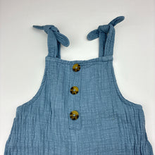 Load image into Gallery viewer, Girls KID, blue crinkle cotton playsuit / romper, FUC, size 5,  