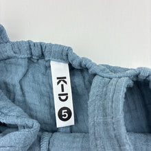 Load image into Gallery viewer, Girls KID, blue crinkle cotton playsuit / romper, FUC, size 5,  