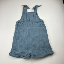 Load image into Gallery viewer, Girls KID, blue crinkle cotton playsuit / romper, FUC, size 5,  