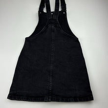 Load image into Gallery viewer, Girls Target, stretch denim overalls dress / pinafore, GUC, size 9, L: 68cm