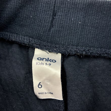 Load image into Gallery viewer, Unisex Anko, navy track pants, elasticated, Inside leg: 43cm, GUC, size 6,  