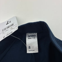 Load image into Gallery viewer, Girls Anko, navy stretchy jazz pants, Inside leg: 56cm, NEW, size 8,  