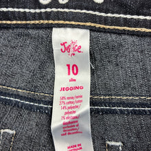 Load image into Gallery viewer, Girls Justice, slim fit jeggings / denim leggings, Inside leg: 63cm, EUC, size 10,  