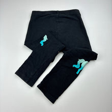 Load image into Gallery viewer, Girls Anko, black leggings, elasticated, unicorns, Inside leg: 41cm, GUC, size 5,  