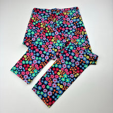 Load image into Gallery viewer, Girls Anko, colourful floral stretchy leggings, Inside leg: 45.5cm, EUC, size 7,  