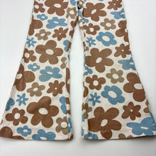 Load image into Gallery viewer, Girls Mango, floral bootcut leggings, Inside leg: 35cm, FUC, size 3,  