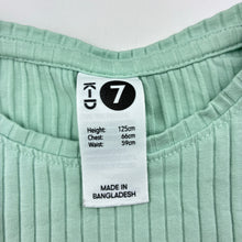 Load image into Gallery viewer, Girls KID, ribbed long sleeve tee / top, FUC, size 7,  
