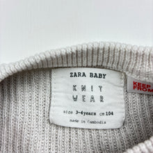 Load image into Gallery viewer, Boys Zara, knitted cotton sweater / jumper, FUC, size 3-4,  