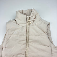Load image into Gallery viewer, Girls Mango, beige puffer vest / sleeveless jacket, EUC, size 8,  