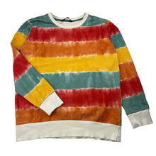 Load image into Gallery viewer, Boys Zudio, colourful lightweight cotton sweater / jumper, marks right cuff, FUC, size 9-10,  