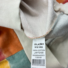 Load image into Gallery viewer, Boys Zudio, colourful lightweight cotton sweater / jumper, marks right cuff, FUC, size 9-10,  