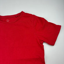 Load image into Gallery viewer, Unisex Favourites, red organic cotton tee / top, FUC, size 5,  