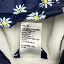 Load image into Gallery viewer, Girls H&amp;T, fleece lined floral spray jacket / raincoat, EUC, size 2,  