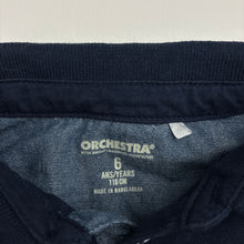 Load image into Gallery viewer, Boys ORCHESTRA, navy polo shirt top, small mark, FUC, size 6,  