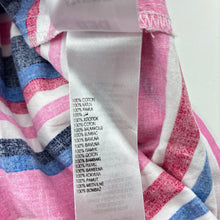 Load image into Gallery viewer, Girls Blue Zoo, striped cotton dress, wash fade, FUC, size 2, L: 50cm