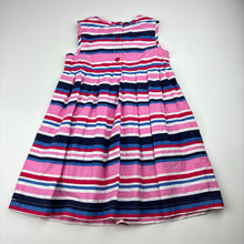 Load image into Gallery viewer, Girls Blue Zoo, striped cotton dress, wash fade, FUC, size 2, L: 50cm