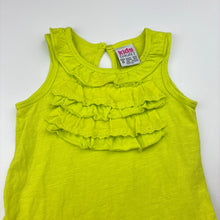 Load image into Gallery viewer, Girls Kids Stuff, lime green cotton top, L: 37cm, EUC, size 0,  