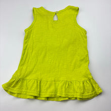 Load image into Gallery viewer, Girls Kids Stuff, lime green cotton top, L: 37cm, EUC, size 0,  
