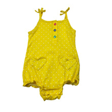 Load image into Gallery viewer, Girls Carters, yellow cotton summer romper, EUC, size 6 months,  