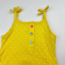 Load image into Gallery viewer, Girls Carters, yellow cotton summer romper, EUC, size 6 months,  