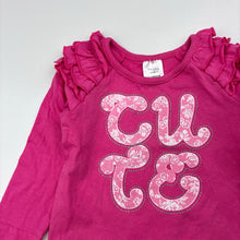 Load image into Gallery viewer, Girls Tiny Little Wonders, pink cotton long sleeve tee / top, EUC, size 000,  