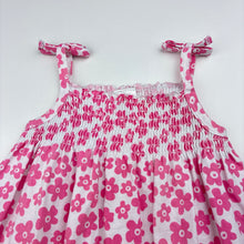 Load image into Gallery viewer, Girls Target, floral cotton summer dress, FUC, size 00, L: 35cm