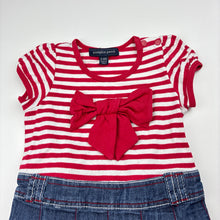 Load image into Gallery viewer, Girls Pumpkin Patch, spliced red, white &amp; blue dress, FUC, size 00, L: 37cm