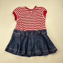 Load image into Gallery viewer, Girls Pumpkin Patch, spliced red, white &amp; blue dress, FUC, size 00, L: 37cm