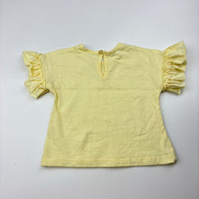 Load image into Gallery viewer, Girls Baby Baby, yellow cotton tee / top, EUC, size 000,  