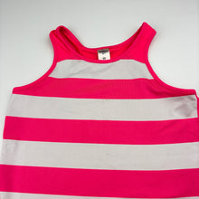 Load image into Gallery viewer, Girls Osh Kosh, pink &amp; white stripe sports / activewear top, GUC, size 6,  