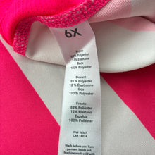 Load image into Gallery viewer, Girls Osh Kosh, pink &amp; white stripe sports / activewear top, GUC, size 6,  