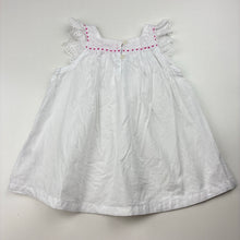 Load image into Gallery viewer, Girls KIDSAGOGO, embroidered lightweight cotton dress, EUC, size 3 months, L: 34cm