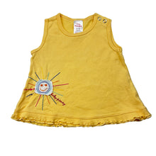 Load image into Gallery viewer, Girls Baby Poney, embroidered yellow cotton top, GUC, size 0,  