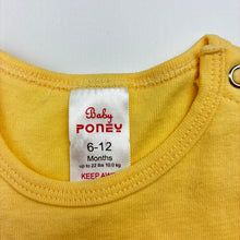 Load image into Gallery viewer, Girls Baby Poney, embroidered yellow cotton top, GUC, size 0,  