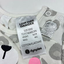 Load image into Gallery viewer, Girls Dymples, stretchy bodysuit / romper, GUC, size 0000,  