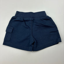 Load image into Gallery viewer, Boys Target, blue cotton shorts, elasticated, EUC, size 000,  
