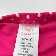 Load image into Gallery viewer, Girls Ollie's Place, pink &amp; white spot swim bottoms, EUC, size 2,  