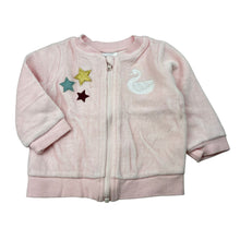 Load image into Gallery viewer, Girls Sprout, pink velour zip up sweater, GUC, size 00,  