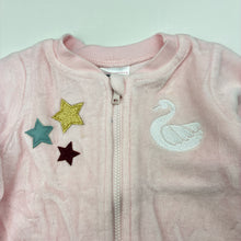 Load image into Gallery viewer, Girls Sprout, pink velour zip up sweater, GUC, size 00,  