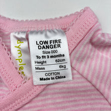 Load image into Gallery viewer, Girls Dymples, soft cotton coverall / romper, FUC, size 000,  