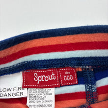 Load image into Gallery viewer, Boys Sprout, striped cotton leggings / bottoms, GUC, size 000,  
